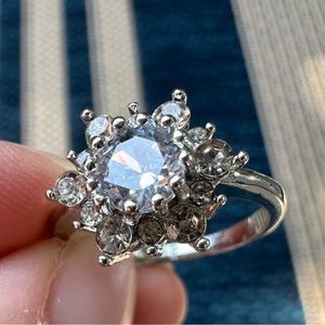 Flower Snowflake silver 925 plated Promise Ring